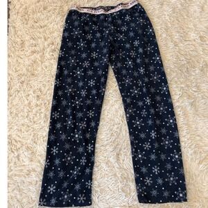 US Polo Assn Pajama‎ Pants Women's L Snowflake Print Cozy Loungewear Sleepwear